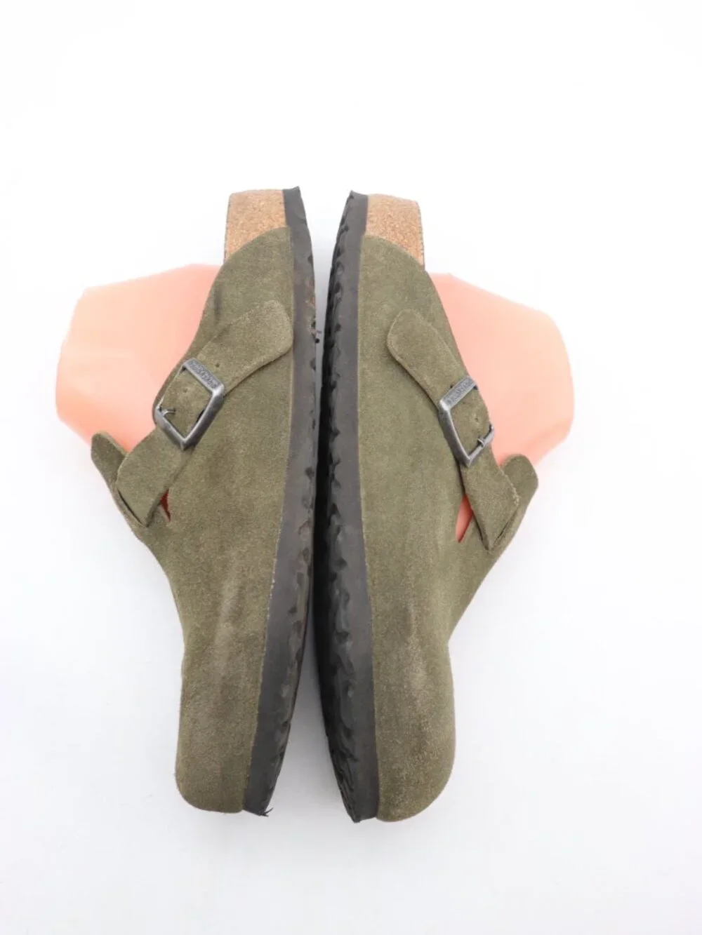 Birkenstock Boston Soft Footbed Men's EU 44 US 11 Olive Green Suede Shoes Clogs